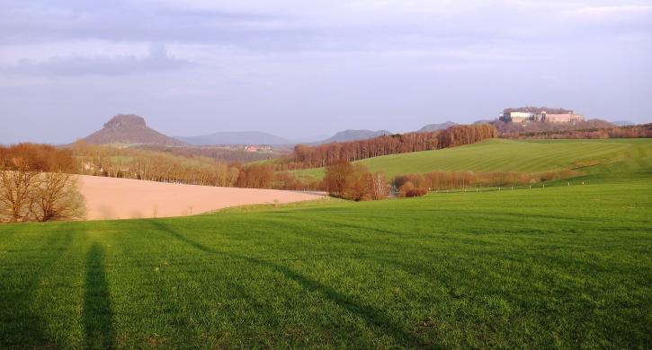 Blick Richtung Königstein und Lilienstein