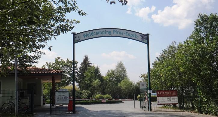 Zufahrt Camping Pirna Copitz